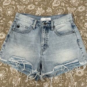 KanCan Blue Jean Shorts High-Waisted Distressed